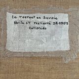 "The torrent in Savoie", mountain landscape, oil on canvas