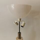 Pair of travertine lamps with three lights, Italy, 1970