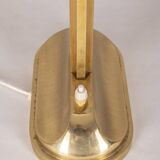 Lampe de table vintage années 1960 laiton doré et verre design italien