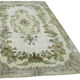 Tapis bleu anatolien antique noué à la main des années 1970 206 cm x 318 cm