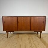 Teak sideboard with sliding doors – vintage Scandinavian design