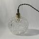 Baladeuse vintage globe verre clair ciselé - électrifié à neuf