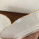 12 white porcelain dessert plates from Limoges CG Cie