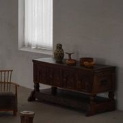 Danish baroque oak buffet from the early 18th century, carved details, 1700-1750.