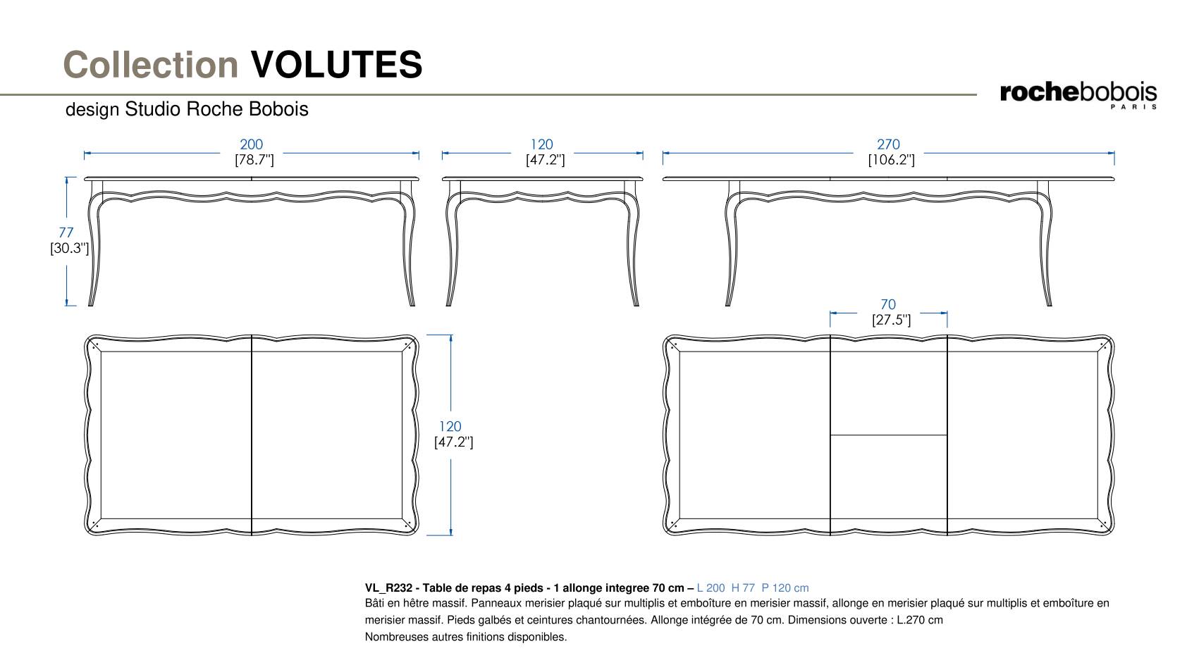 Dining room set Roche Bobois Volutes