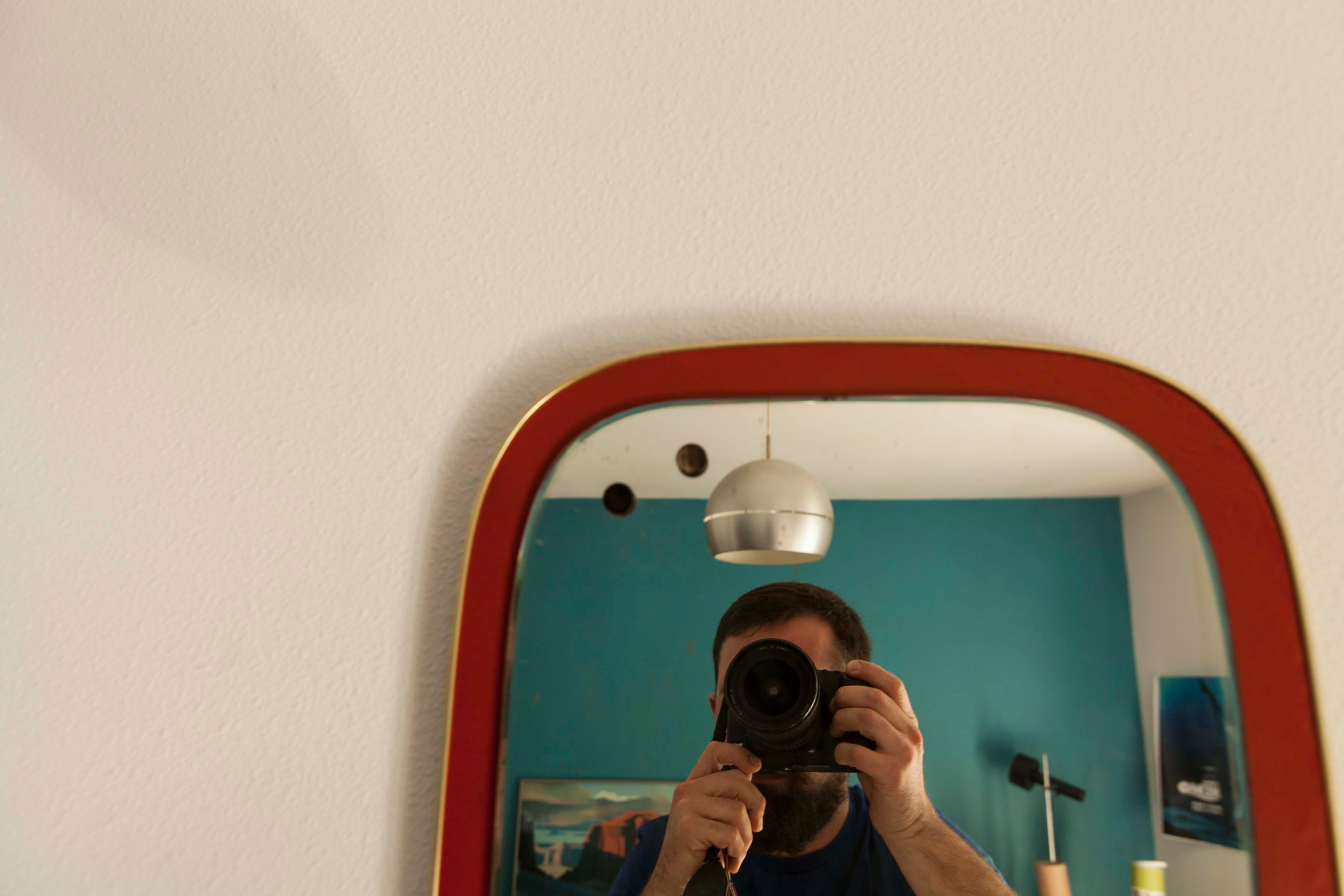 Mirror symmetrical 60's Red 82x37cm