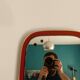 Mirror symmetrical 60's Red 82x37cm