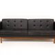 Scandinavian leather sofa, Karl Erik Ekselius for JOC, Sweden, 1950