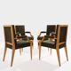 Set de fauteuils en frêne Néoclassiques d’André Arbus 1940