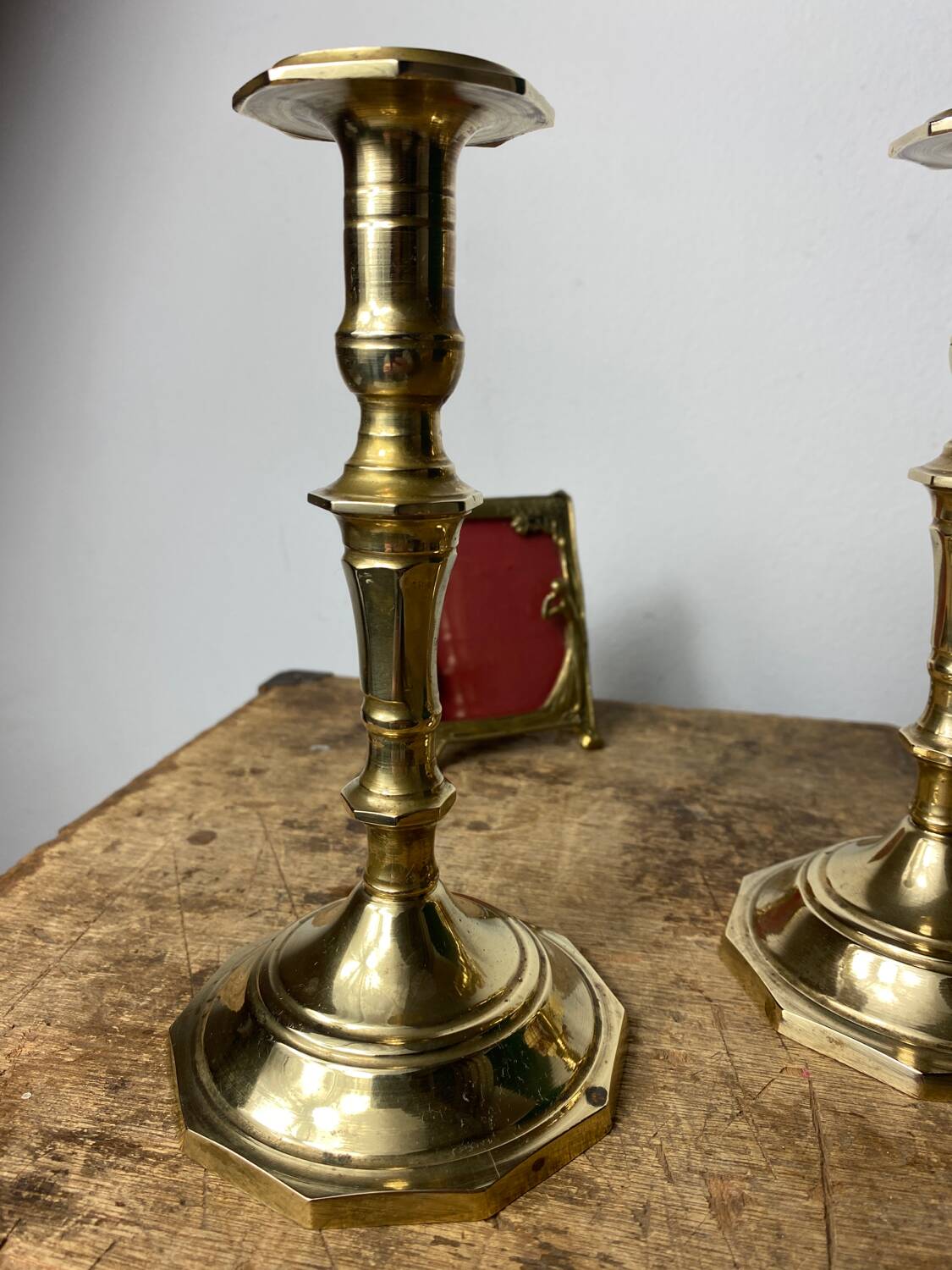 Pair of vintage brass candlesticks
