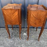 Pair of Louis XV style bedside tables in rosewood