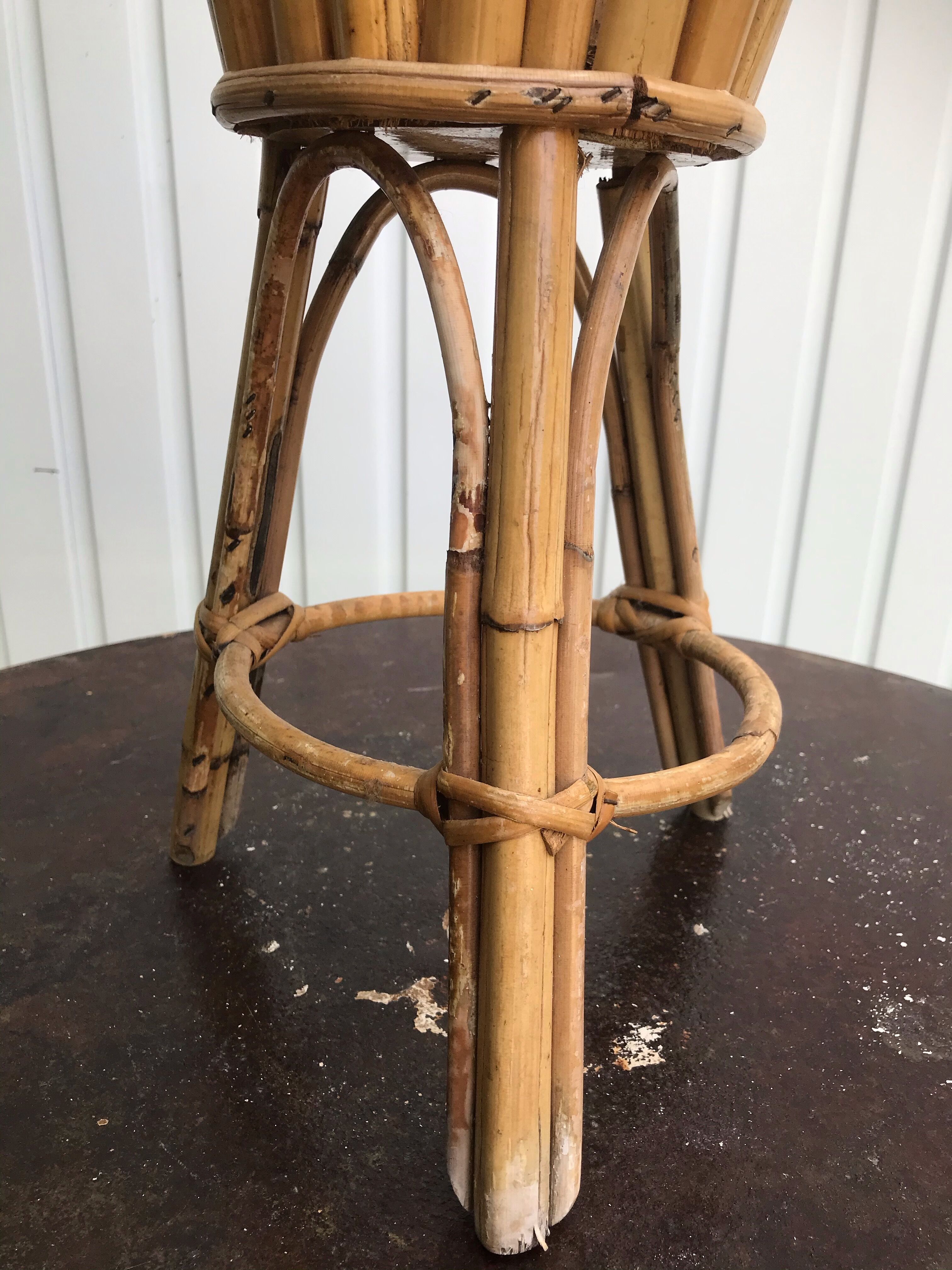 Bamboo and rattan pot cover