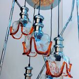 Luminaire italien à cinq suspensions