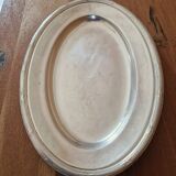 Christofle - Oval serving platter model Crossed Ribbons in silver-plated metal