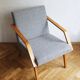 Pair of 1970s Armchairs by Mier with new fabric