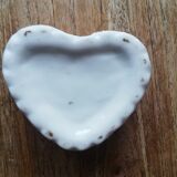 White porcelain heart-shaped box