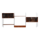 Vintage modular wall shelf in metal and wood