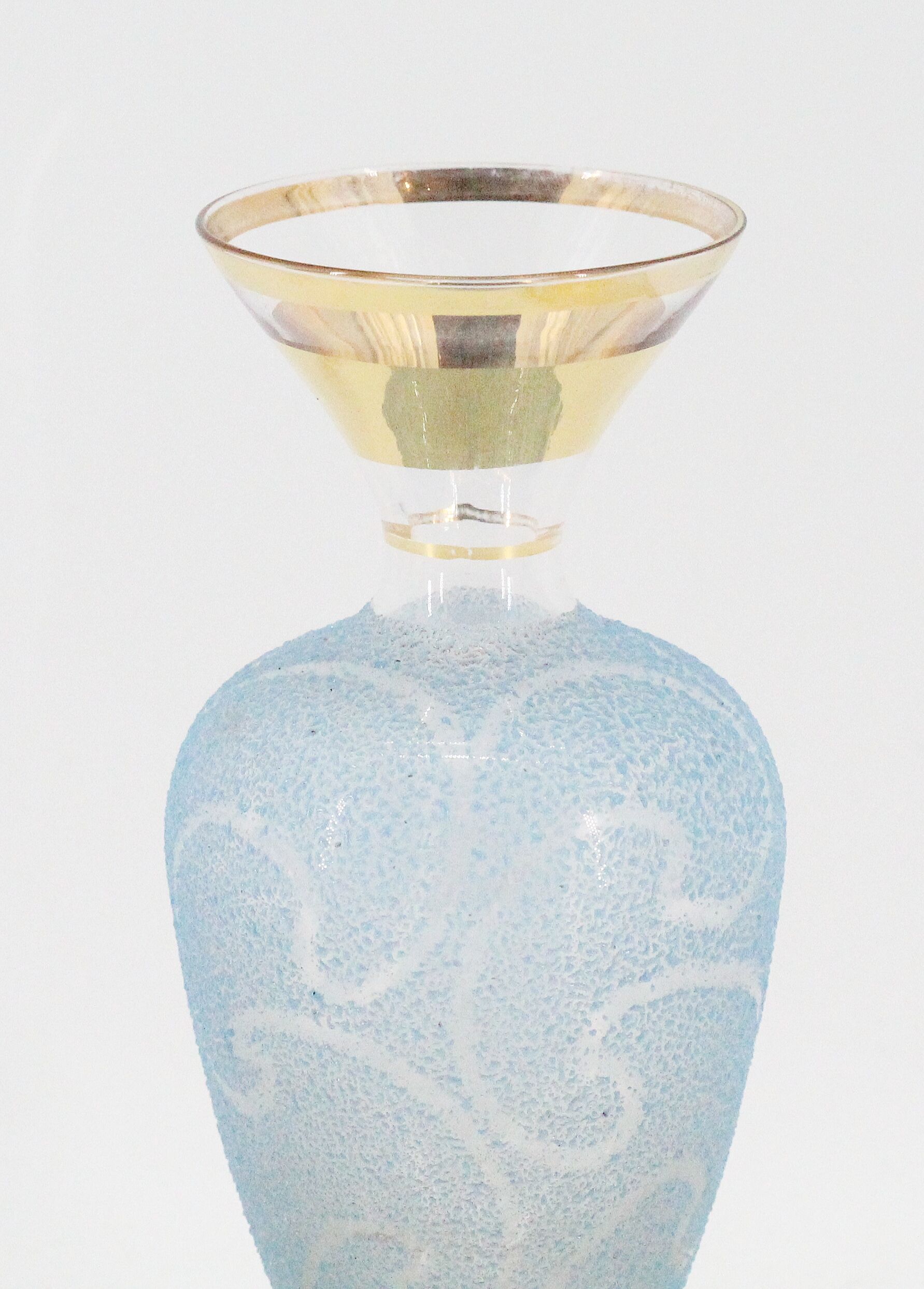 old blue glass vase