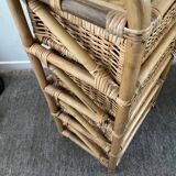 Vintage rattan chiffonier from the 70s