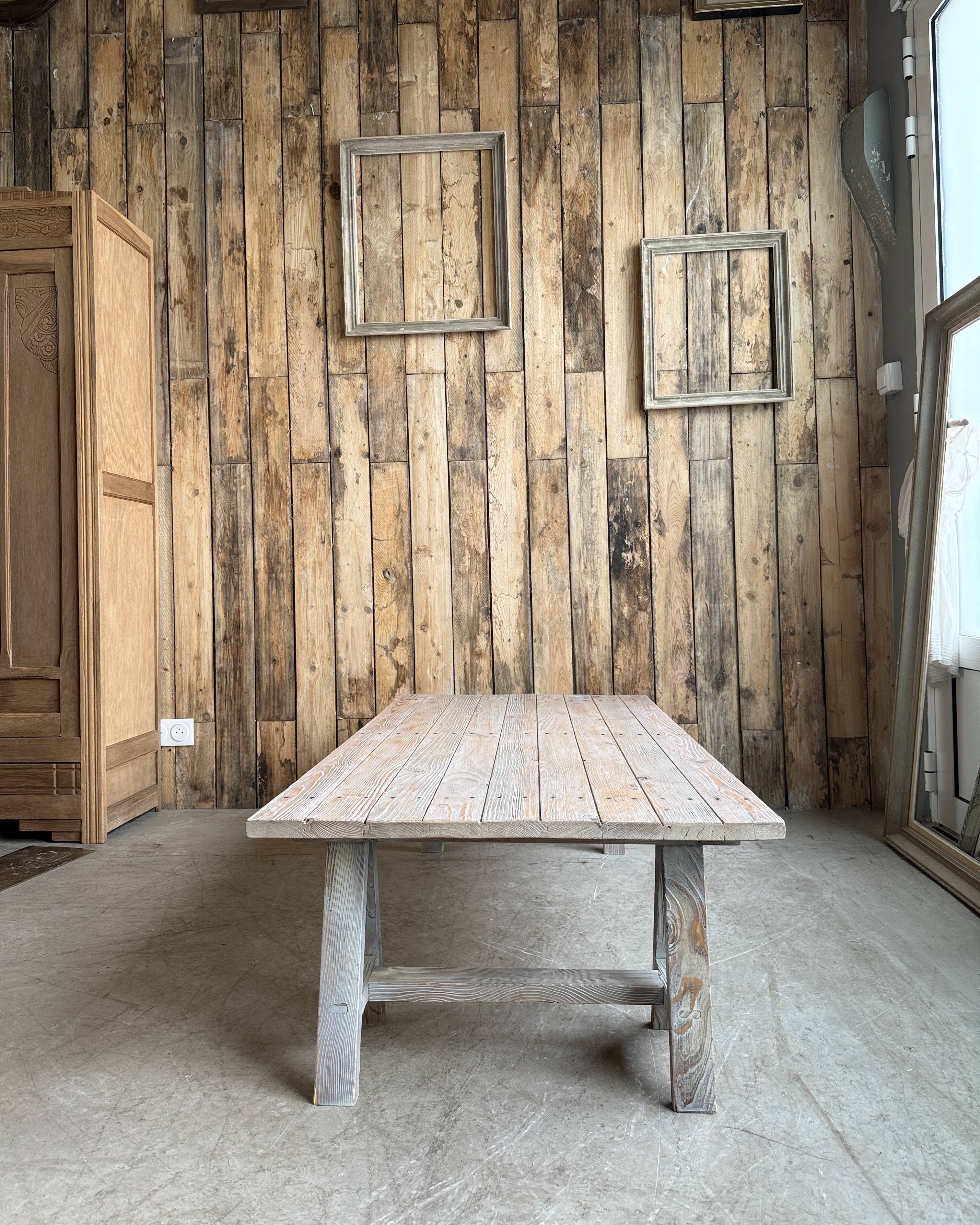 Trestle coffee table