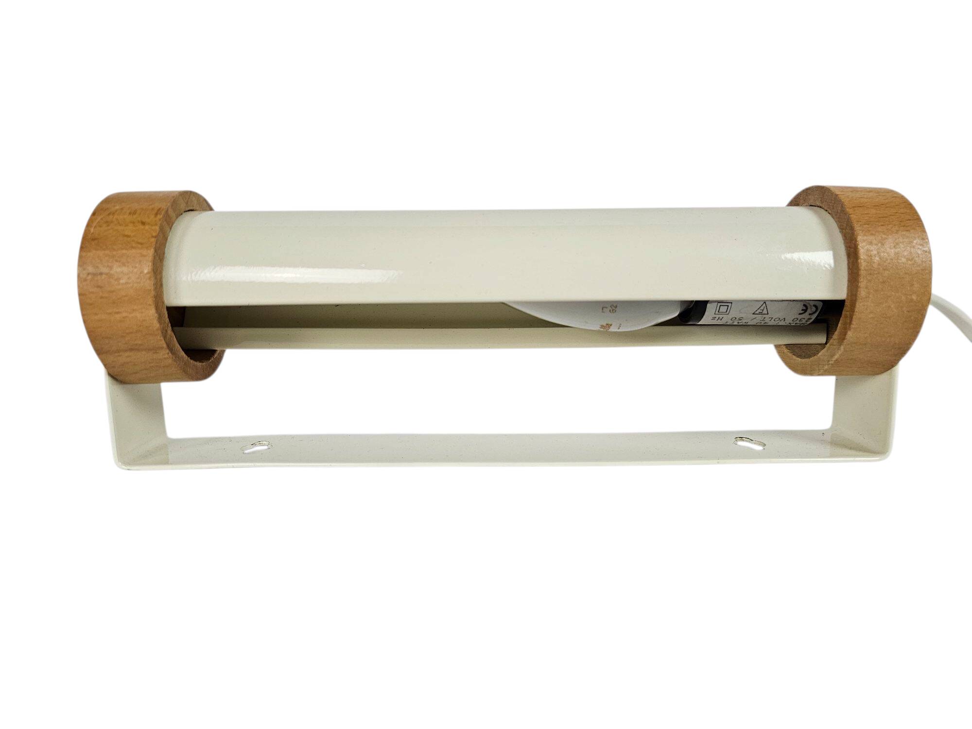 Design hollandais - applique - métal - bois - crème - années 90