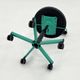 Turquoise adjustable office chair by Bieffeplast, 1980