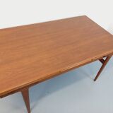 Vintage rectangular Scandinavian dining table by Ejvind A. Johansson teak