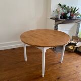 Rustic wooden table with extension