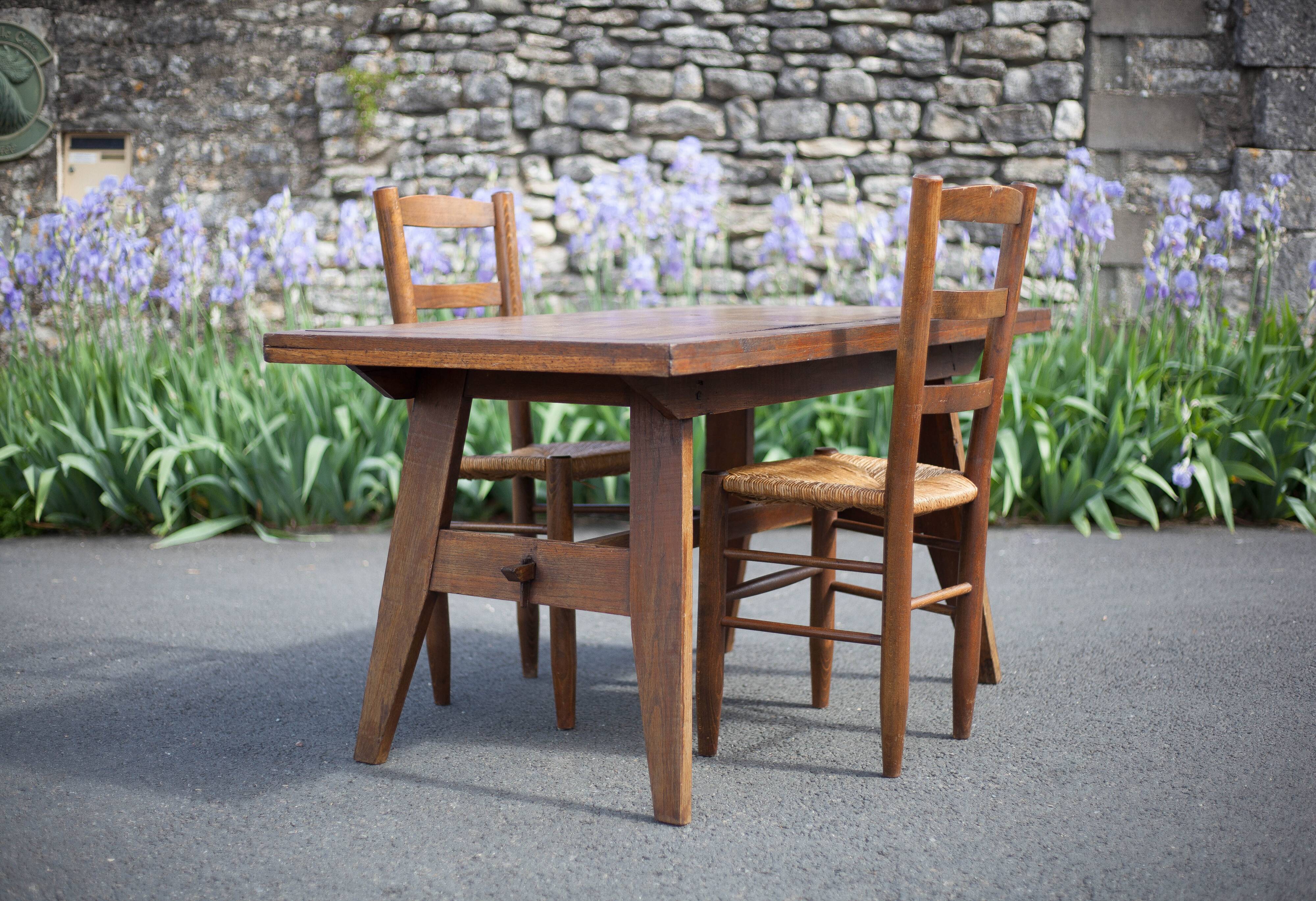 Rene gabriel table, 50s wood table, dining table, kitchen, veranda