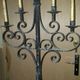 Old church floor lamp chandelier 5 fires torcher wrought iron early 20th century