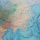 IGN Air France vintage planisphere world map 1980
