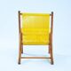 2 Yellow Spaghetti Armchairs in Beech, Garden Lounge Chairs, 1960s