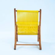 2 Yellow Spaghetti Armchairs in Beech, Garden Lounge Chairs, 1960s