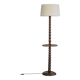 Neo-rustic floor lamp in turned wood, 1950
