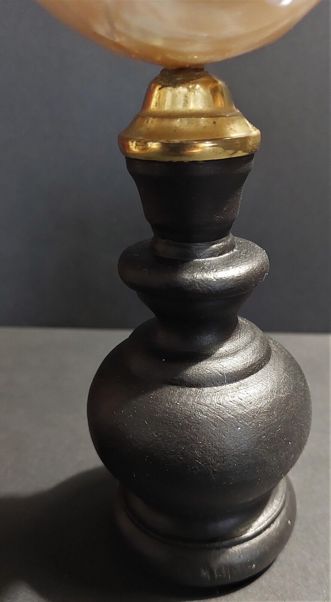 Cabinet de Curiosités coquillage turbo imperialis nacré sur socle