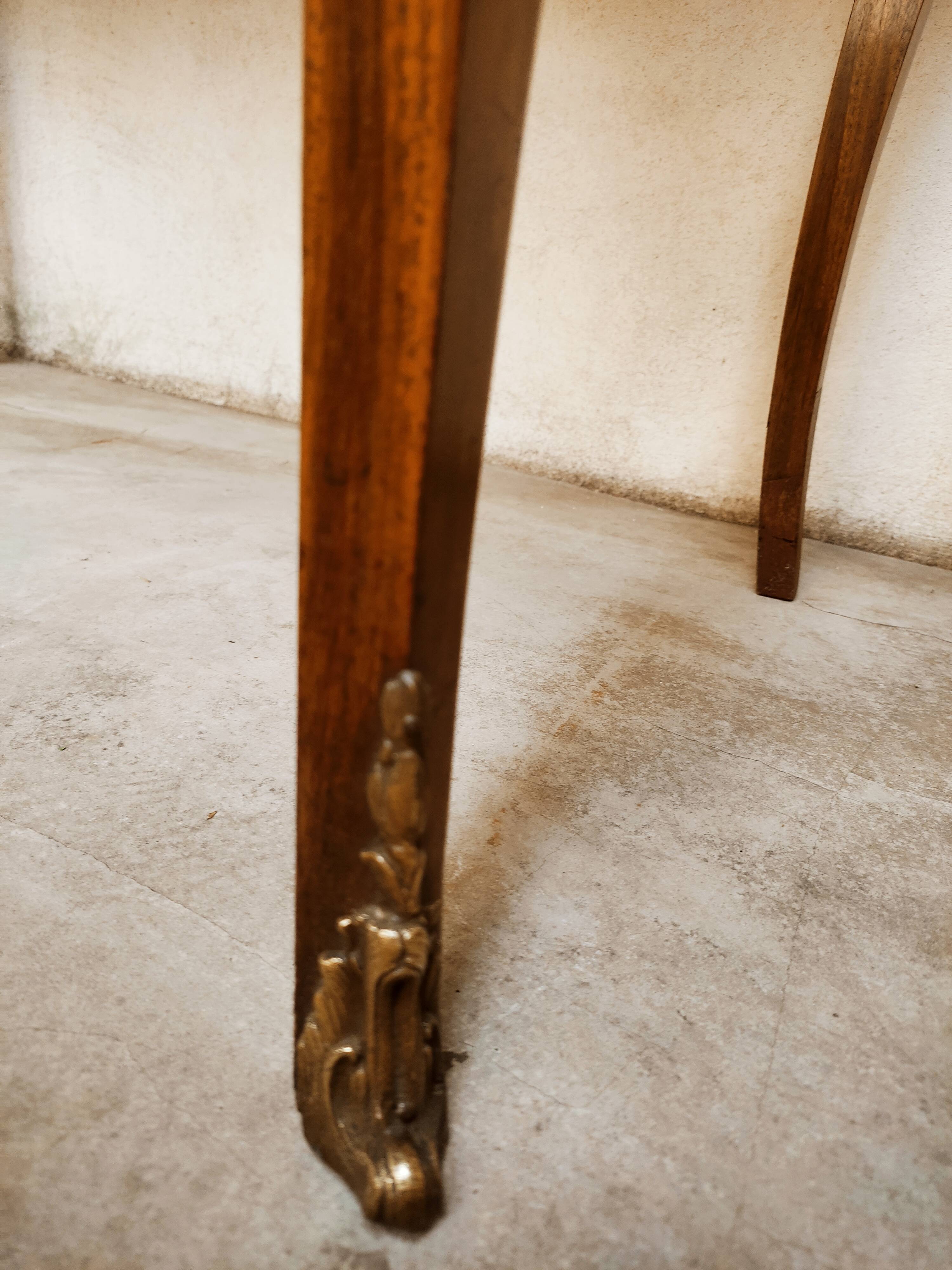 Secretary with marquetry library