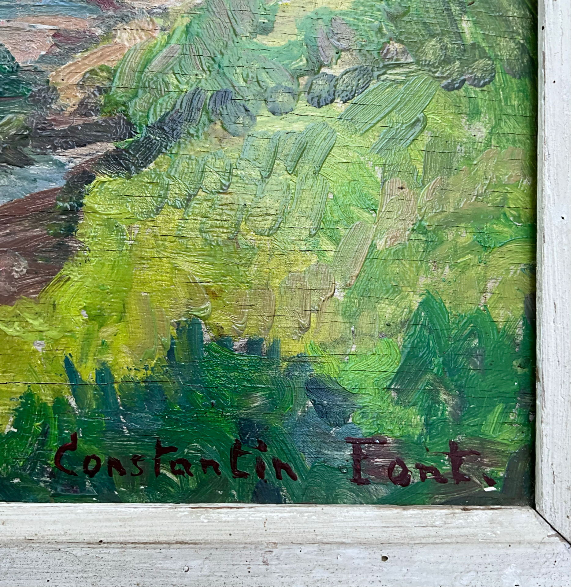 Huile sur panneau signée Constantin Font