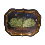 English painted metal tray