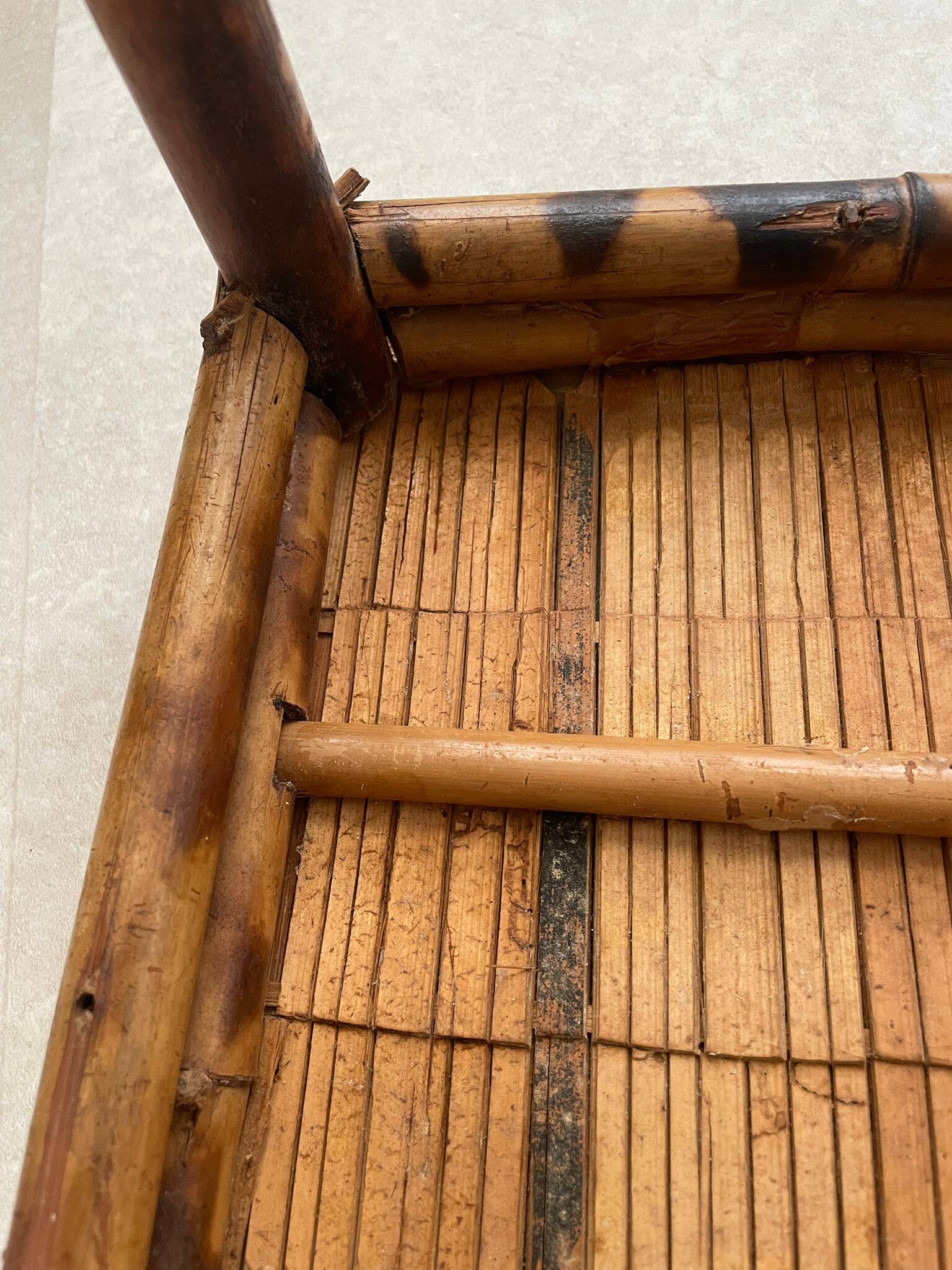Tabouret bambou /osier vintage