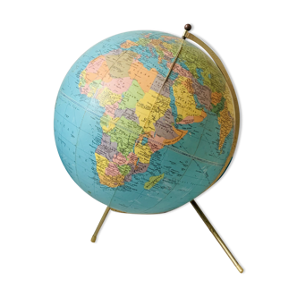 XXL World Map Globe - 1970s