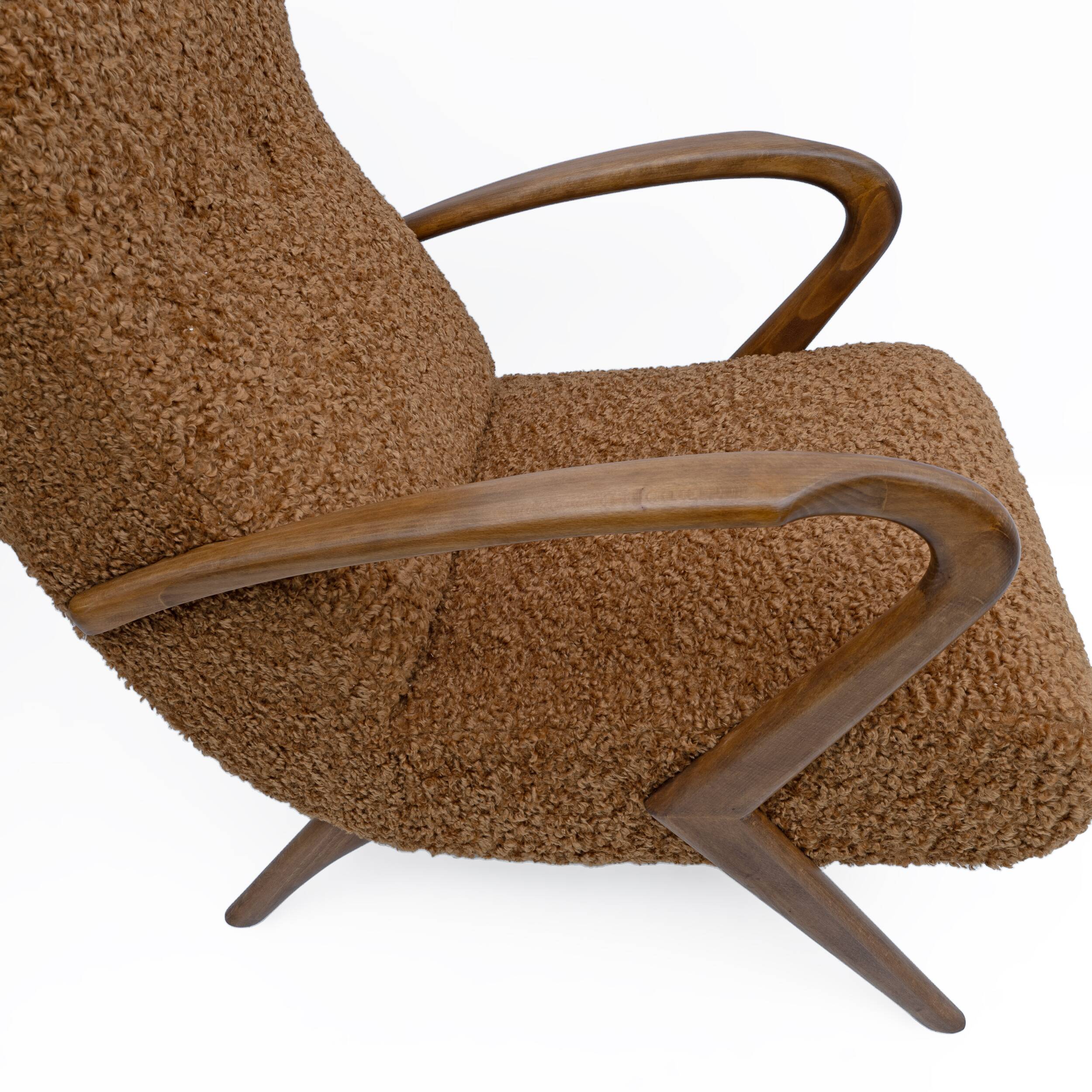 Attribute to Paolo Buffa Mid-century Modern Italian Bouclè Armchairs, Pair