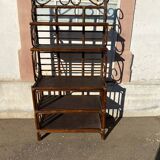 Shelf on volute wicker legs