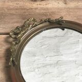 Old brass mirror 25cm