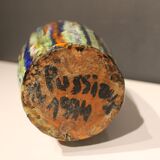 Multicolored vase M.Pussiaux