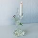 Glass bird candle holder
