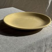 Lot de 2 grandes assiettes jaunes sans marque D25,5