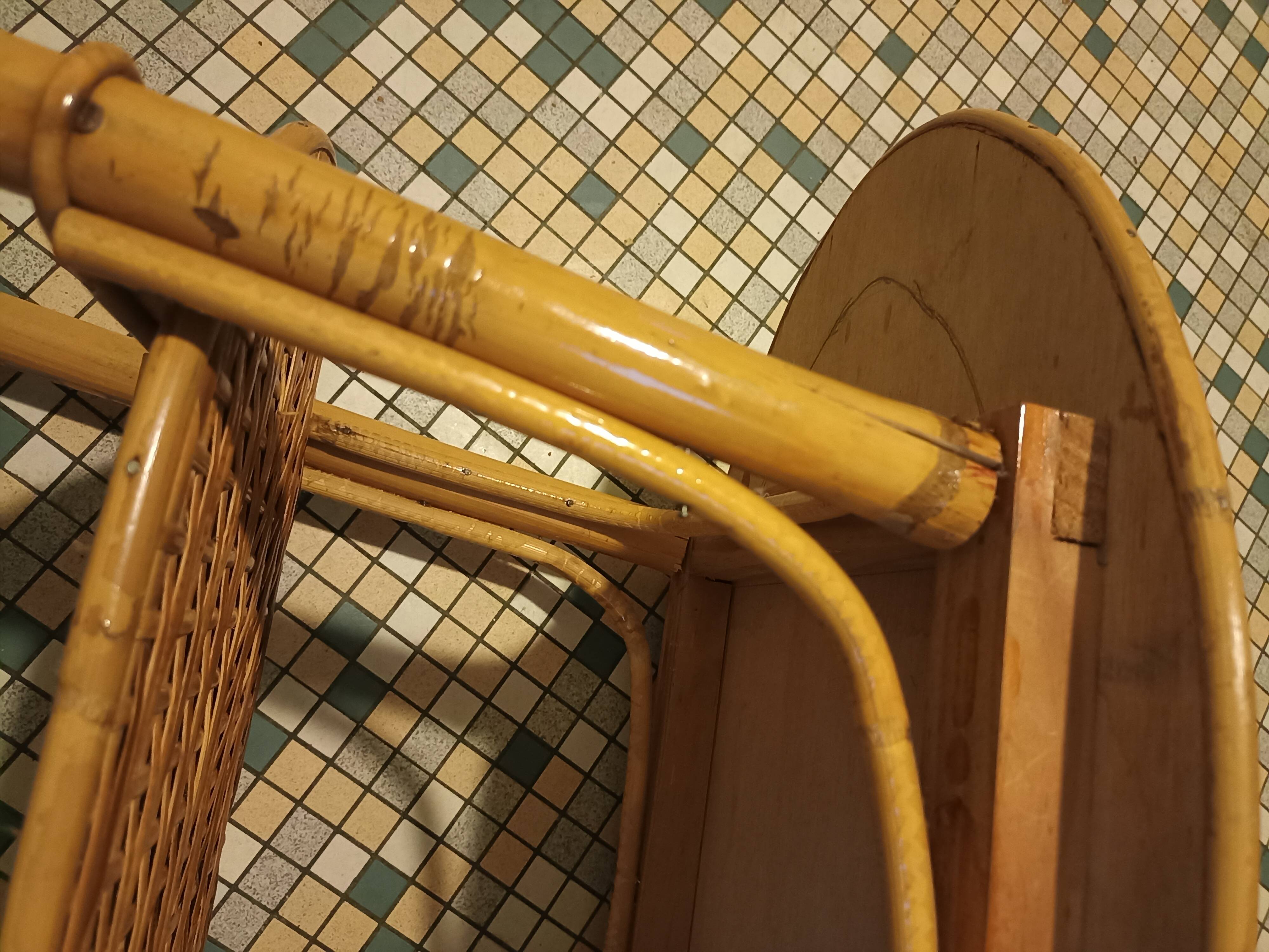 Rattan and wicker table set