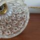 Suspension verre moulé décor ocelles de paon 70's