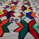 Multicolor white Kilim rug 225x135xcm
