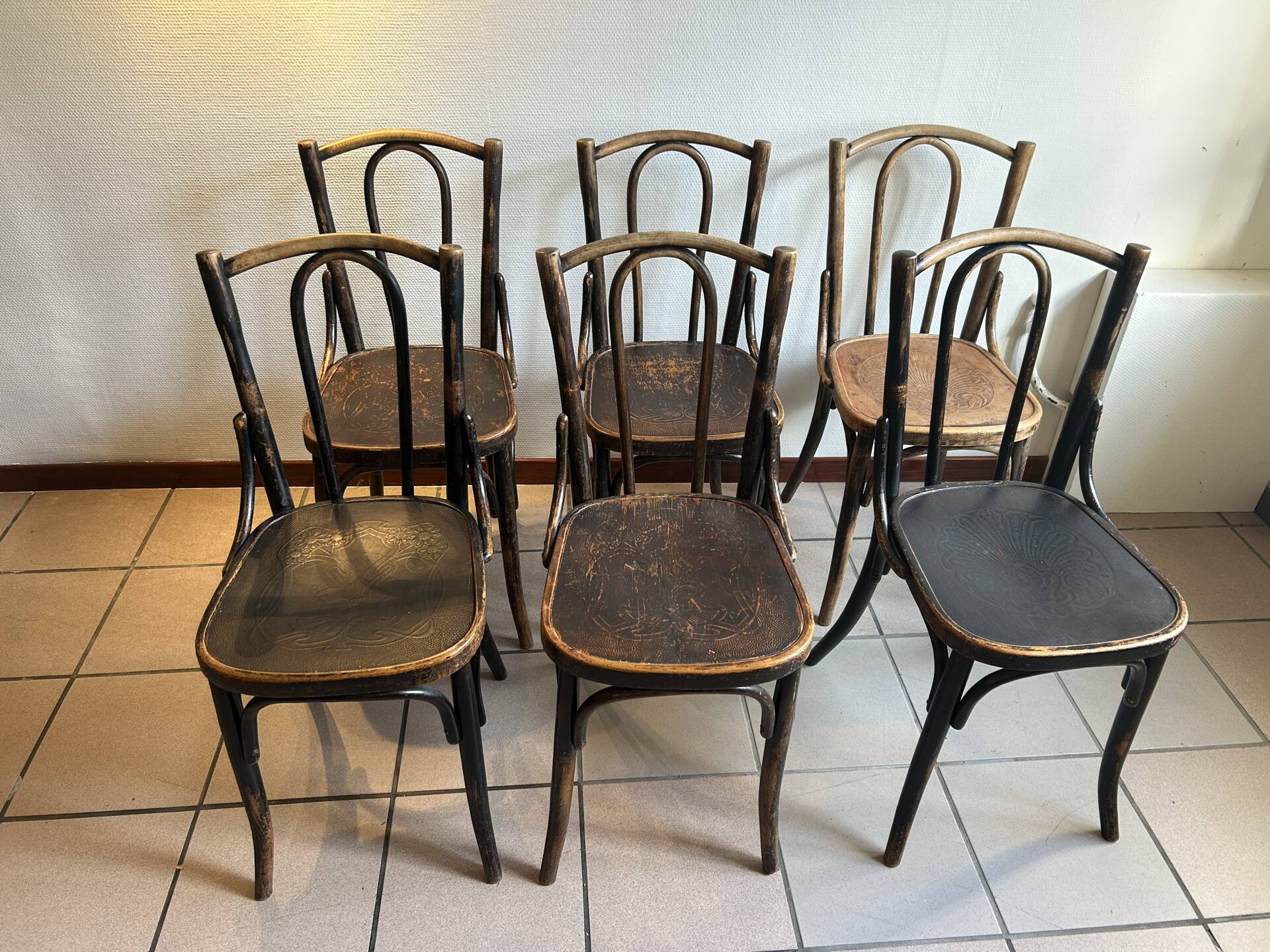 6 Thonet style bistro chairs